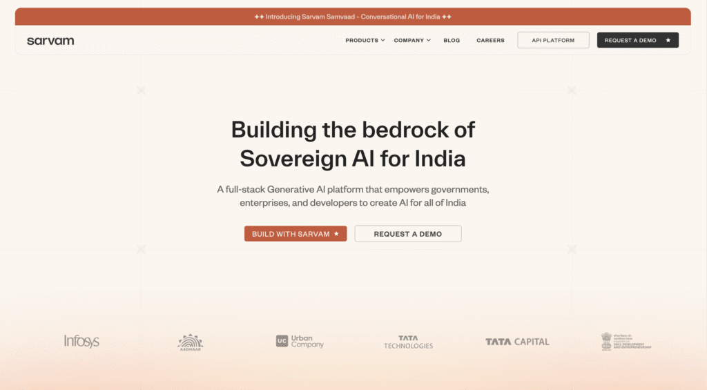 Sarvam AI - Building India's Sovereign LLM