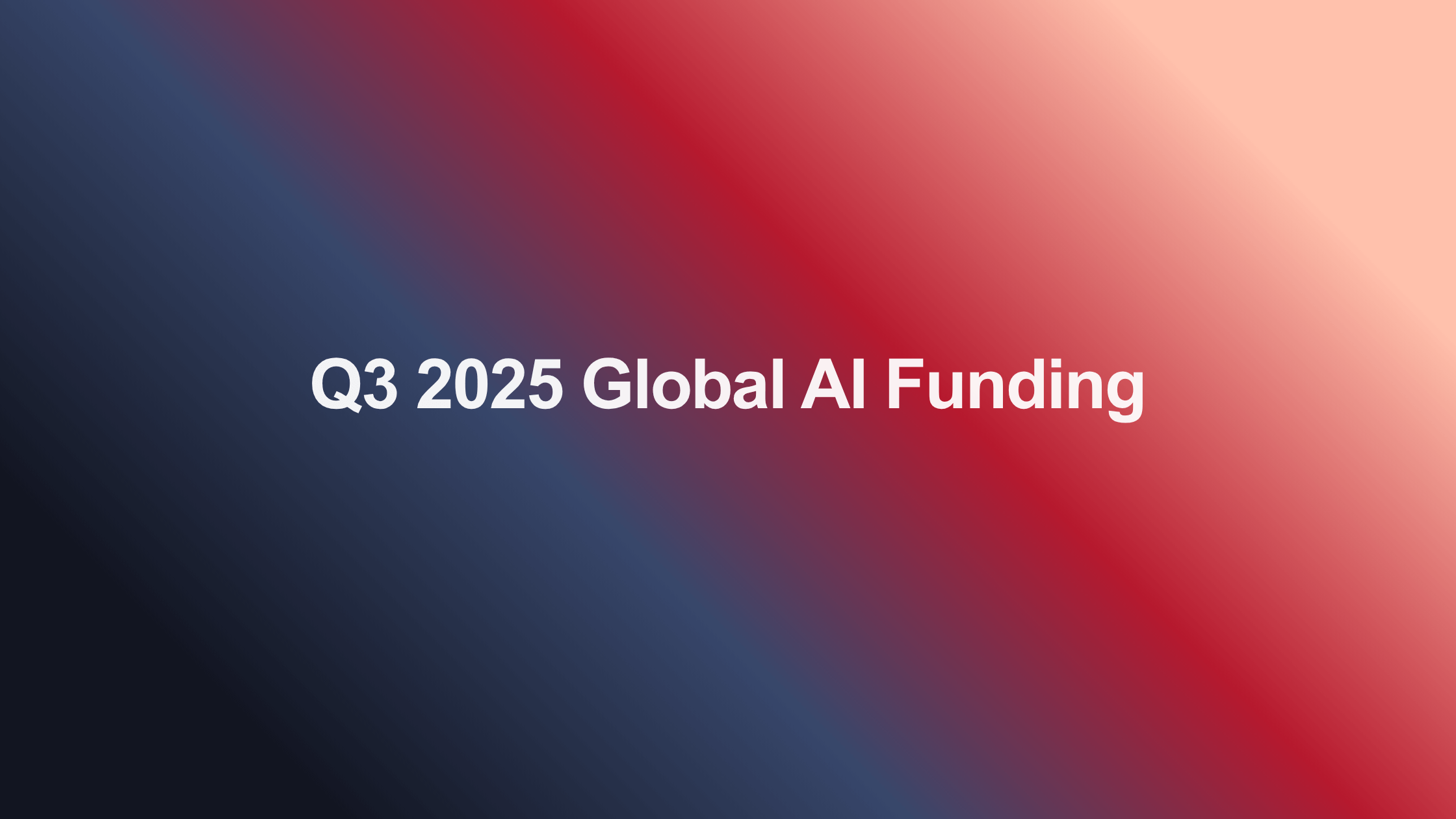 Q3 2025 Global AI Funding