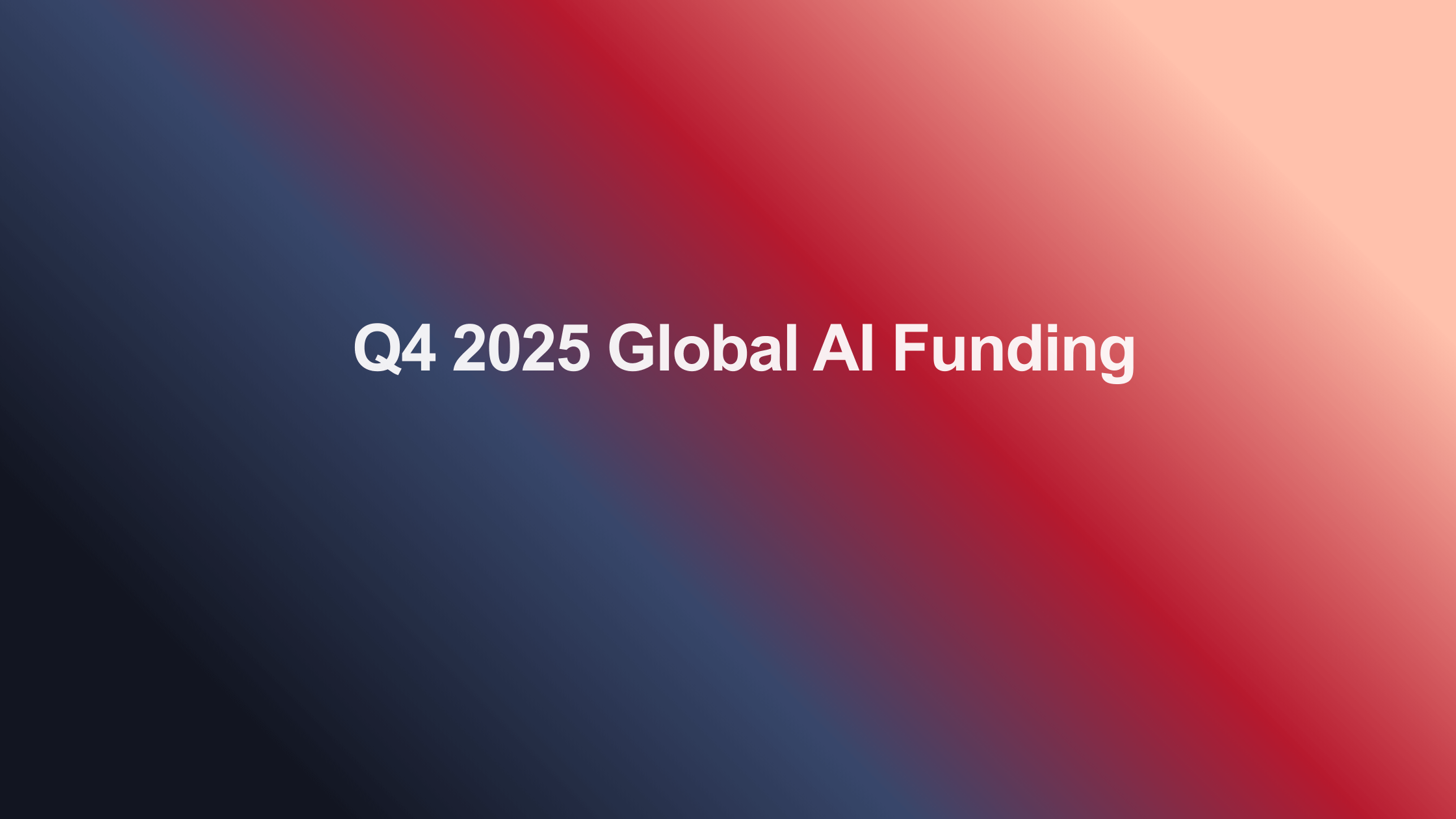 Q4 2025 Global AI Funding